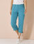 Pantacourt ceinture maille (turquoise foncé)