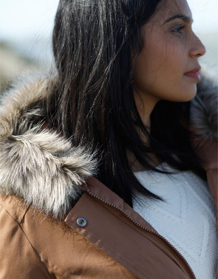 Parka réversible doudoune matelassée déperlante (caramel) Parka réversible doudoune matelassée déperlante (caramel)