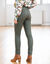 Pantalon fuselé enduit ultra stretch (kaki)