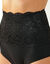 Culotte coton et dentelle taille super haute (noir)