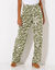 Pantalon large fluide, imprimé bicolore (kaki / beige)