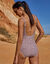 Maillot de bain 1 pi&egrave;ce imprim&eacute; Tahona (beige / chocolat)