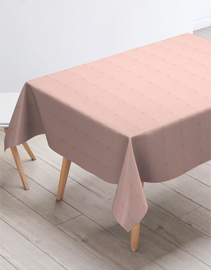 Nappe motifs géométriques métallisés (rose)