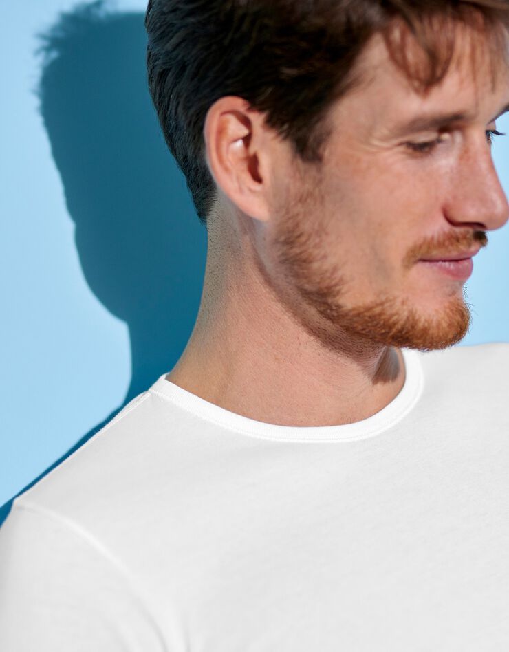 Tee-shirt sous-vêtement homme ras de cou  - lot de 2 (blanc)