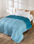 Couette microfibre imprim&eacute; vichy 200 g/m&sup2;  (bleu paon)