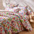 Linge de lit Kelly en coton imprimé floral (blanc)