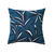 Housse de coussin imprimé feuillage (bleu)