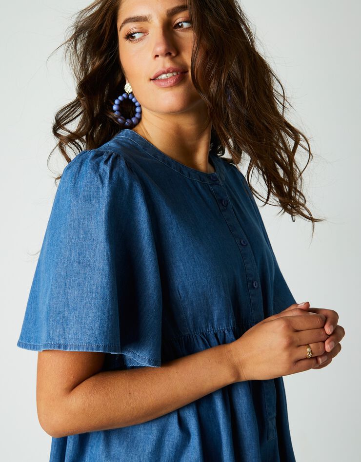 Robe évasée, denim léger (bleached) Robe évasée, denim léger (bleached)