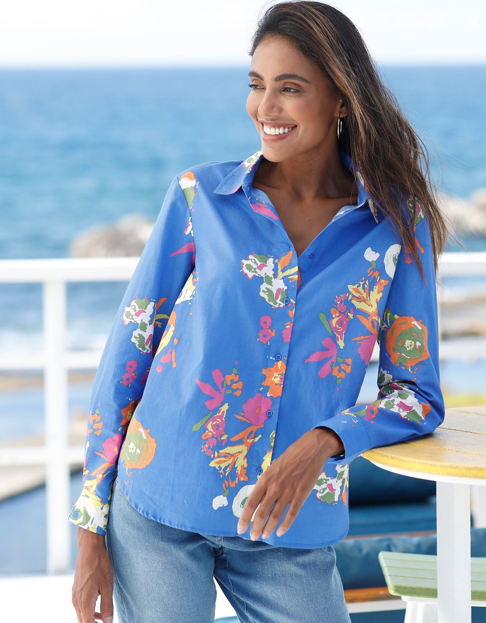 Chemise irisée motif léopard - Imprimé multicolore