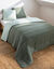Couette bicolore microfibre 350 g/m&sup2; (eucalyptus / vert amande)