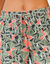 Pantalon fluide imprimé, taille élastiquée (kaki / paprika)