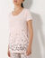 T-shirt imprim&eacute; fleurs - manches courtes (rose)
