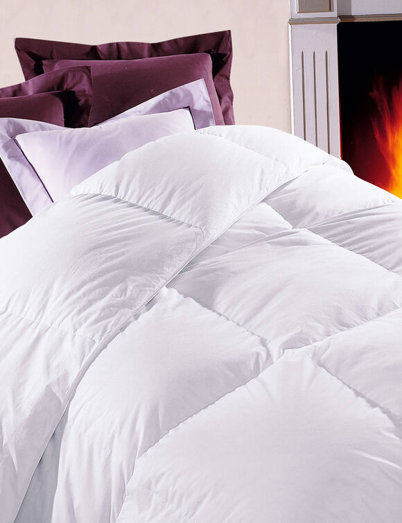 Couette duvet oie blanche luxe chambre fraîche (blanc)