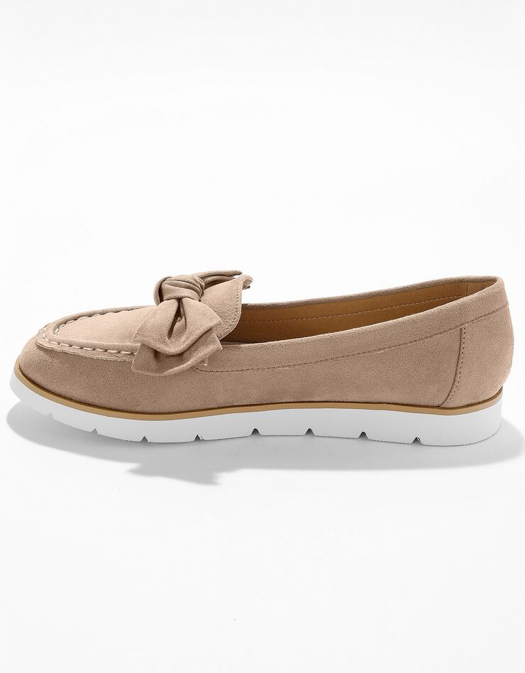 Mocassin noeud à semelle compensée (beige) Mocassin noeud à semelle compensée (beige)