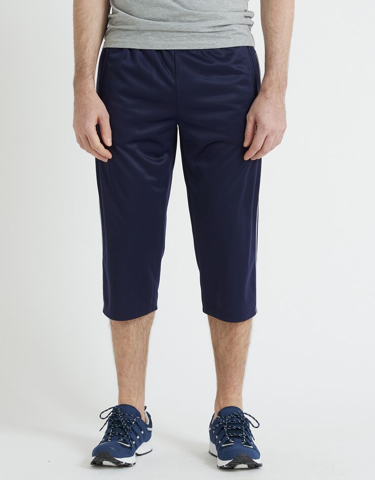 Pantacourt sport microfibre intérieur gratté (marine)