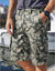 Bermuda toile imprimé camouflage (kaki clair)