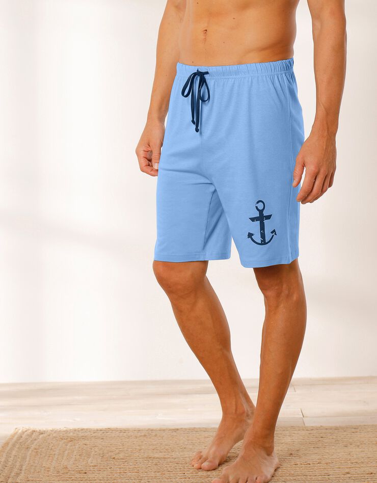 Short pyjama coton bleu ciel (bleu ciel) Short pyjama coton bleu ciel (bleu ciel)