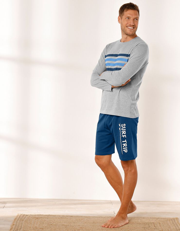 Short pyjama coton bleu marine (bleu marine) Short pyjama coton bleu marine (bleu marine)