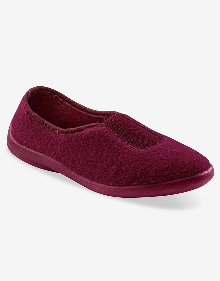 Ballerines unies - polaires élastiquées (prune) Ballerines unies - polaires élastiquées (prune)