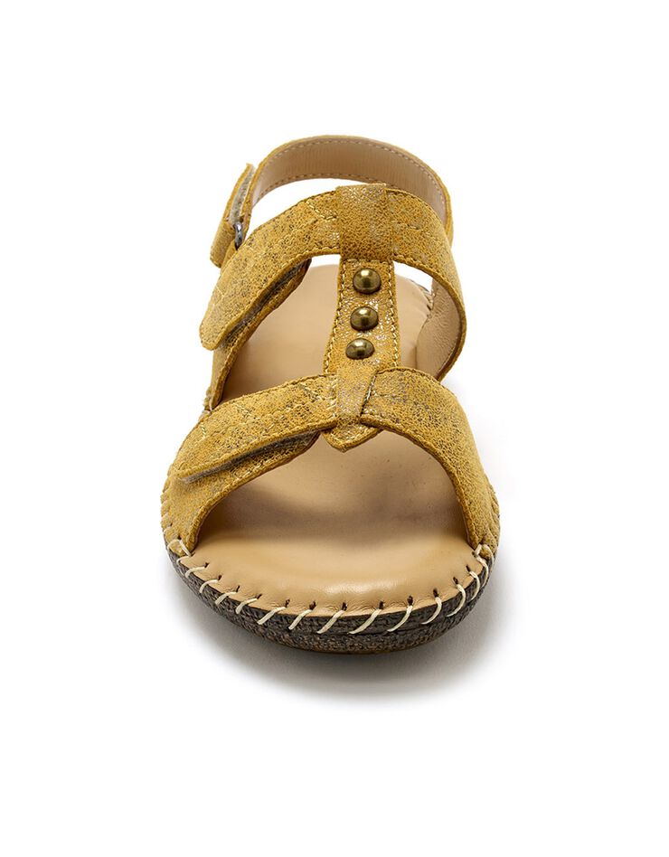 Sandales cuir irisé - largeur confort (jaune) Sandales cuir irisé - largeur confort (jaune)