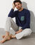 Tee-shirt pyjama manches longues marine (marine)