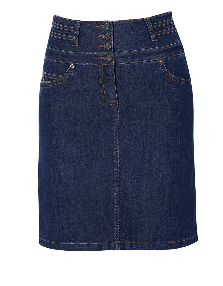 Jupe jean taille haute (dark blue) Jupe jean taille haute (dark blue)