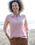 Polo bicolore maille jersey (rose poudr&eacute; / gris)