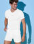 T-shirt sous-vêtement homme col V - lot de 3 (blanc)
