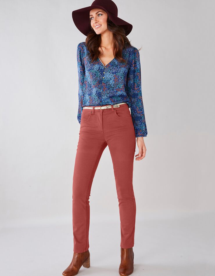 Pantalon sculptant coupe 5 poches (tomette)
