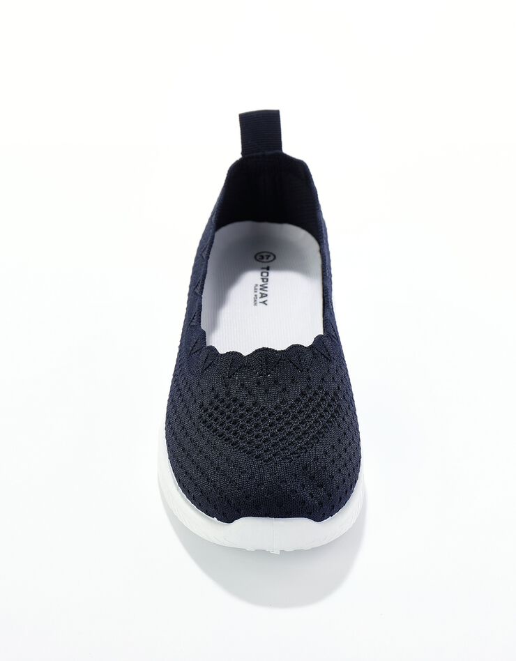 Ballerines mesh respirant semelle blanche (marine) Ballerines mesh respirant semelle blanche (marine)