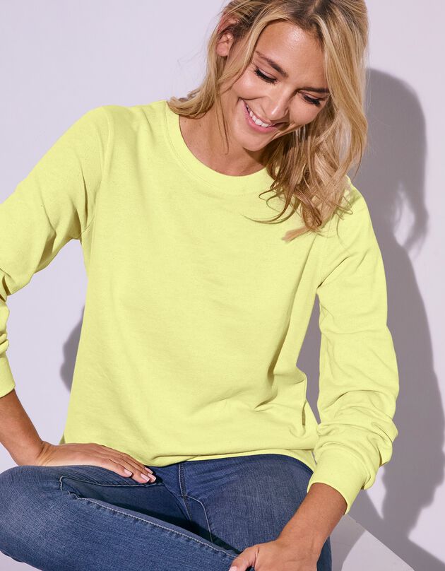 Sweat molleton uni (jaune)