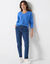 Pull col V, maille anglaise toucher doux (bleu lavande)