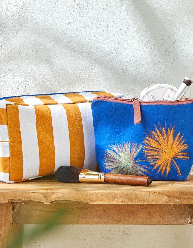 Trousse de toilette, collection Ninole (jaune / blanc)