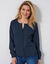 Cardigan boutonné, laine d'agneau (marine)