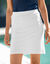 Jupe coupe droite unie, maille stretch (blanc)