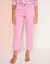 Pantalon 7/8ème cargo, twill stretch (rose)