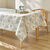 Nappe toile cirée imprimé feuilles (gris / bleu)