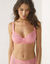 Soutien-gorge coton dentelle imprimé fleuri Coria - sans armatures (rose)