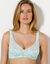 Soutien-gorge coton imprimé printannier Coria - sans armatures (aqua)