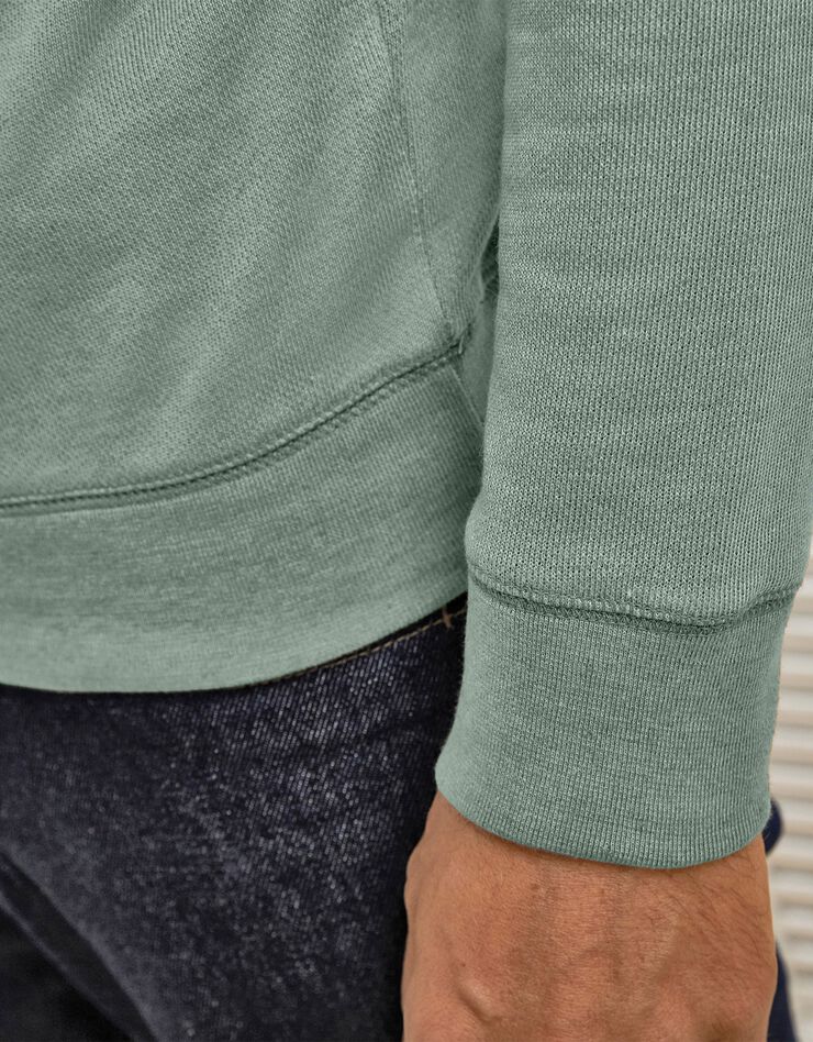 Sweat molleton col camionneur zippé (tilleul)