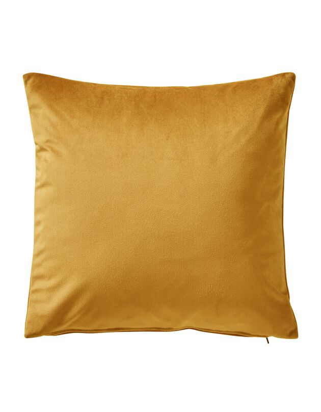 Housse coussin en velours uni - lot de 2 (ambre)