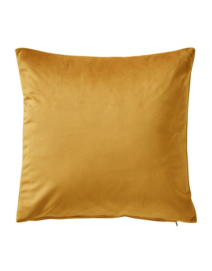 Housse coussin en velours uni - lot de 2 (ambre)