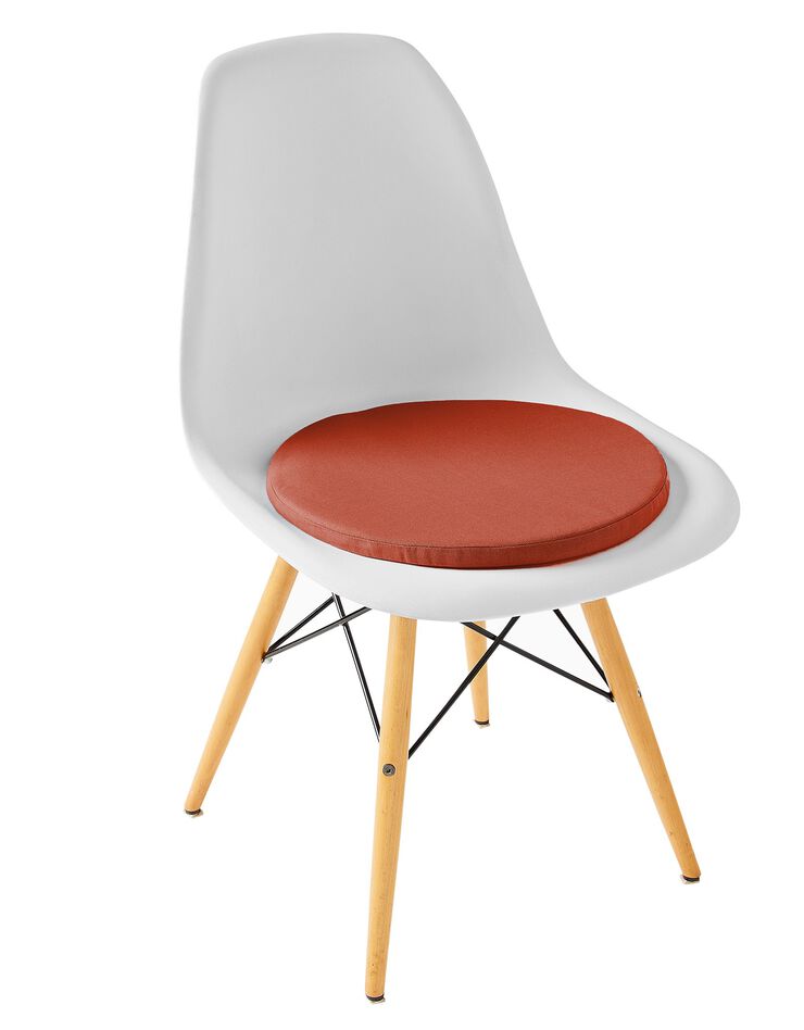Galette de chaise unie ronde coton - lot de 2 (terracotta) Galette de chaise unie ronde coton - lot de 2 (terracotta)