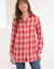 Chemise longue à carreaux flanelle (framboise)