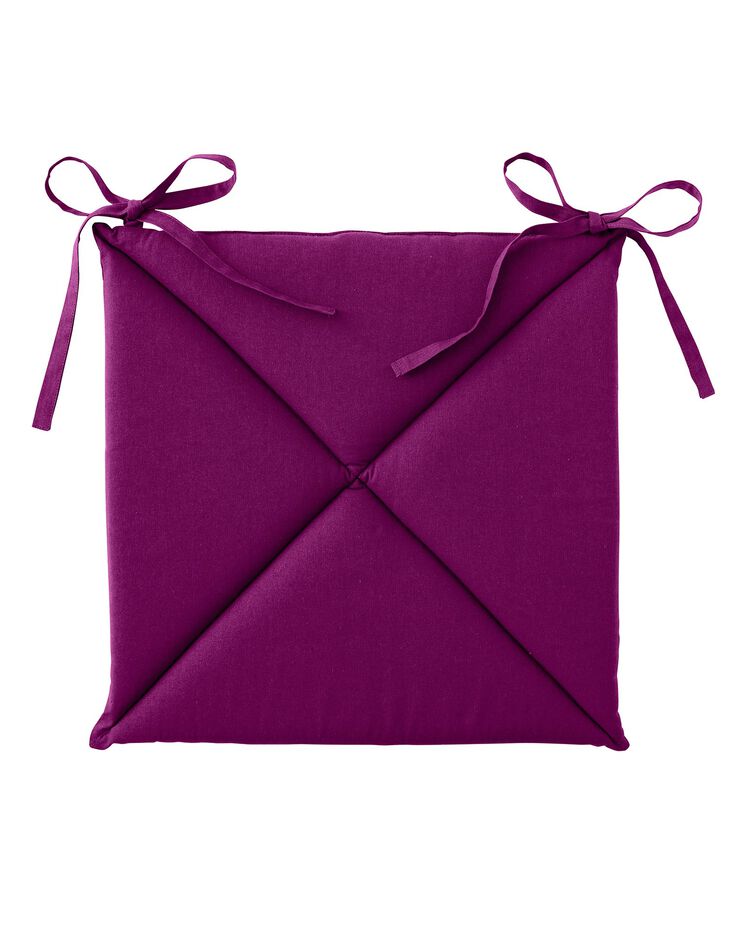 Galette de chaise unie carrée - lot de 2 (bordeaux) Galette de chaise unie carrée - lot de 2 (bordeaux)