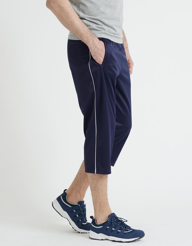 Pantacourt sport microfibre intérieur gratté (marine)