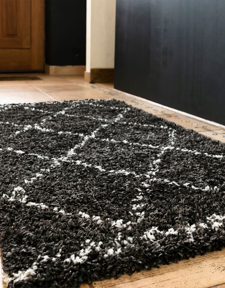 Tapis rectangulaire Saoura noir (noir)