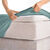 Drap-housse uni percale bonnets 40 cm (eucalyptus)