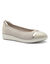 Ballerines cuir compensées (beige)