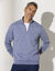 Sweat molleton col camionneur zippé (bleu jean)